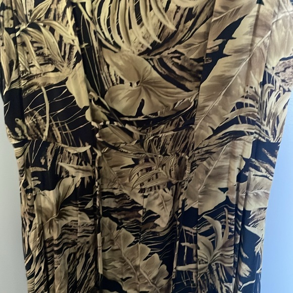 90s Tropical Maxi Dress; Corset tie back - Picture 4 of 5